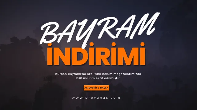 Kurban Bayramına Özel %30 İndirim Aktif!!!